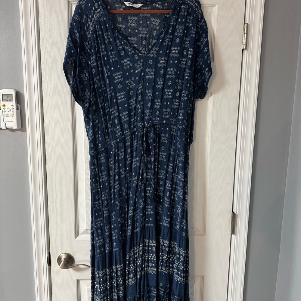 Sonoma Dark Blue Patterned Maxi Dress